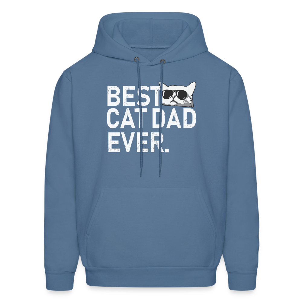Best Cat Dad Ever Men's Hoodie - denim blue