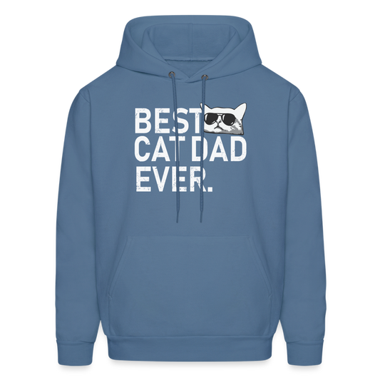 Best Cat Dad Ever Men's Hoodie - denim blue