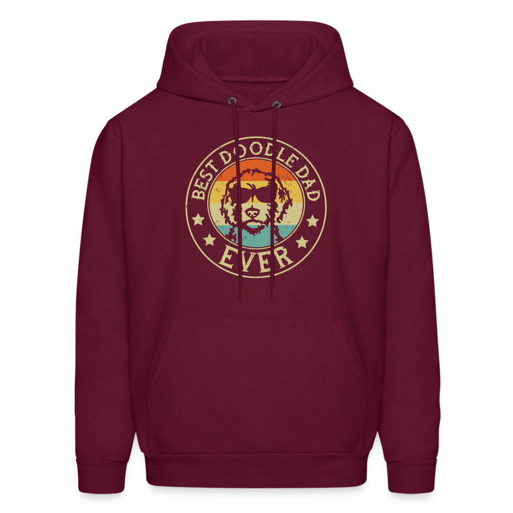 Best Doodle Dad Ever Men's Hoodie - burgundy