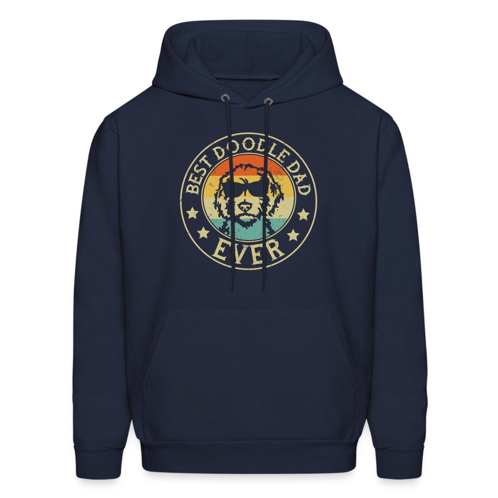 Best Doodle Dad Ever Men's Hoodie - navy