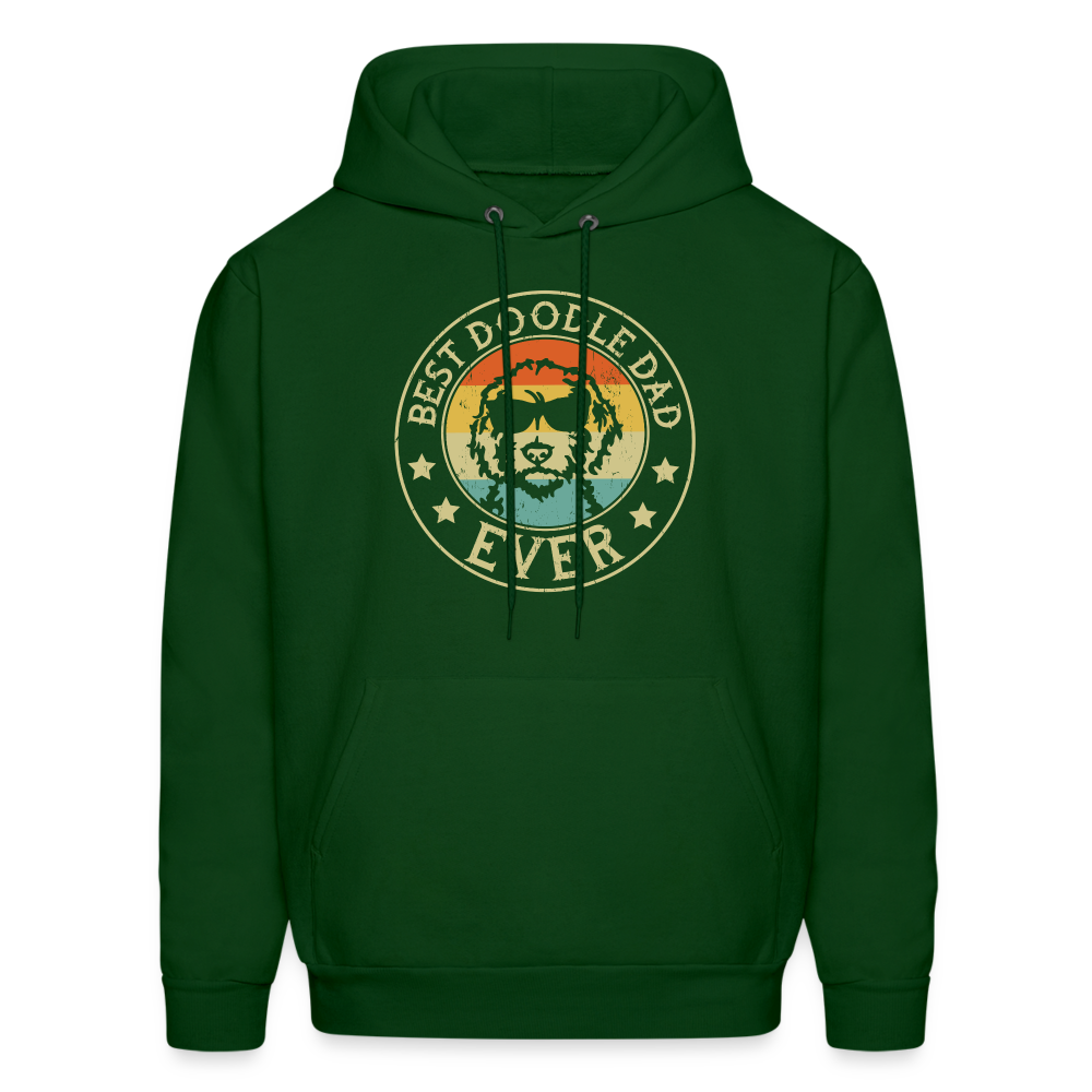 Best Doodle Dad Ever Men's Hoodie - forest green