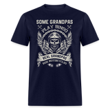 Some Grandpas Play Bingo Real Grandpas Ride Motorcycles Unisex Classic T-Shirt - navy