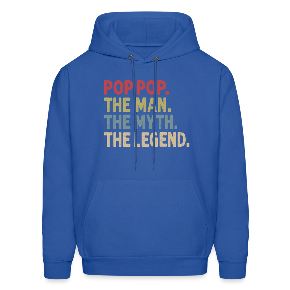 Pop Pop the Man the Myth the Legend Men's Hoodie - royal blue