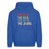 Pop Pop the Man the Myth the Legend Men's Hoodie - royal blue