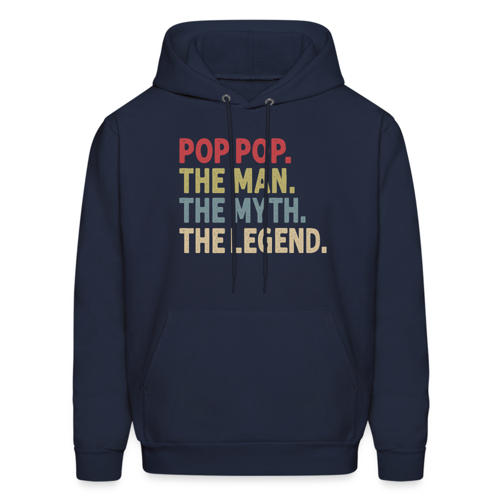 Pop Pop the Man the Myth the Legend Men's Hoodie - navy