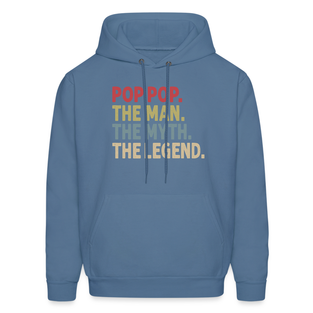 Pop Pop the Man the Myth the Legend Men's Hoodie - denim blue