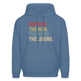 Pop Pop the Man the Myth the Legend Men's Hoodie - denim blue