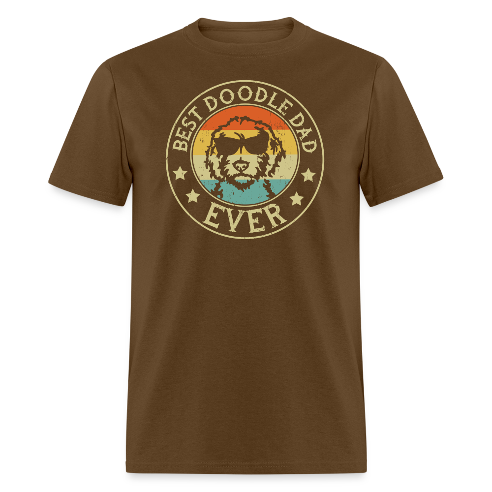 Best Doodle Dad Ever Unisex Classic T-Shirt - brown