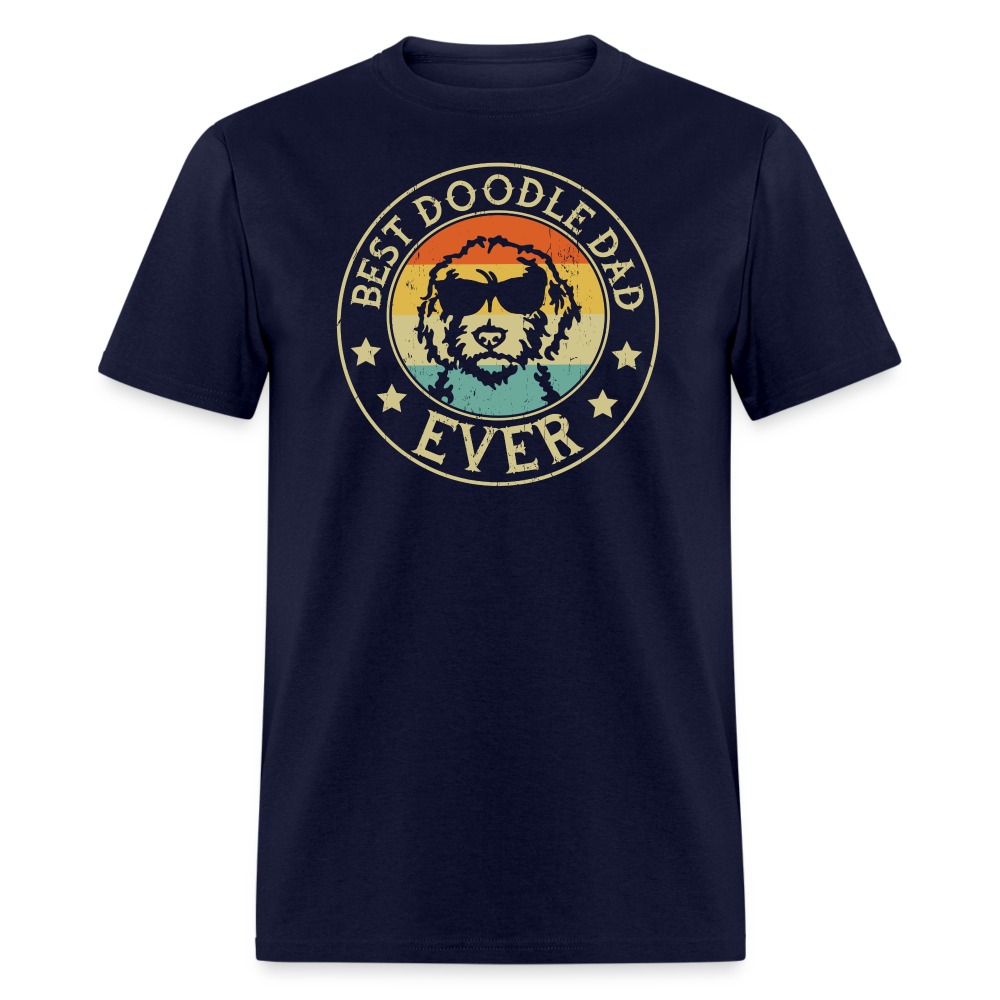 Best Doodle Dad Ever Unisex Classic T-Shirt - navy