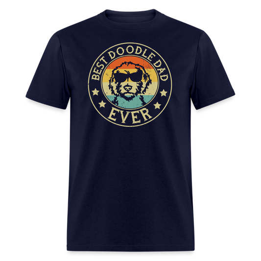 Best Doodle Dad Ever Unisex Classic T-Shirt - navy