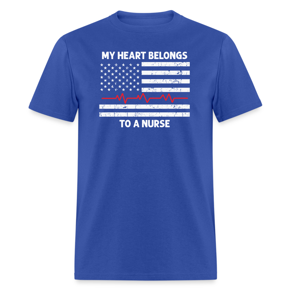 My Heart Belongs to a Nurse Unisex Classic T-Shirt - royal blue