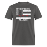 My Heart Belongs to a Nurse Unisex Classic T-Shirt - charcoal