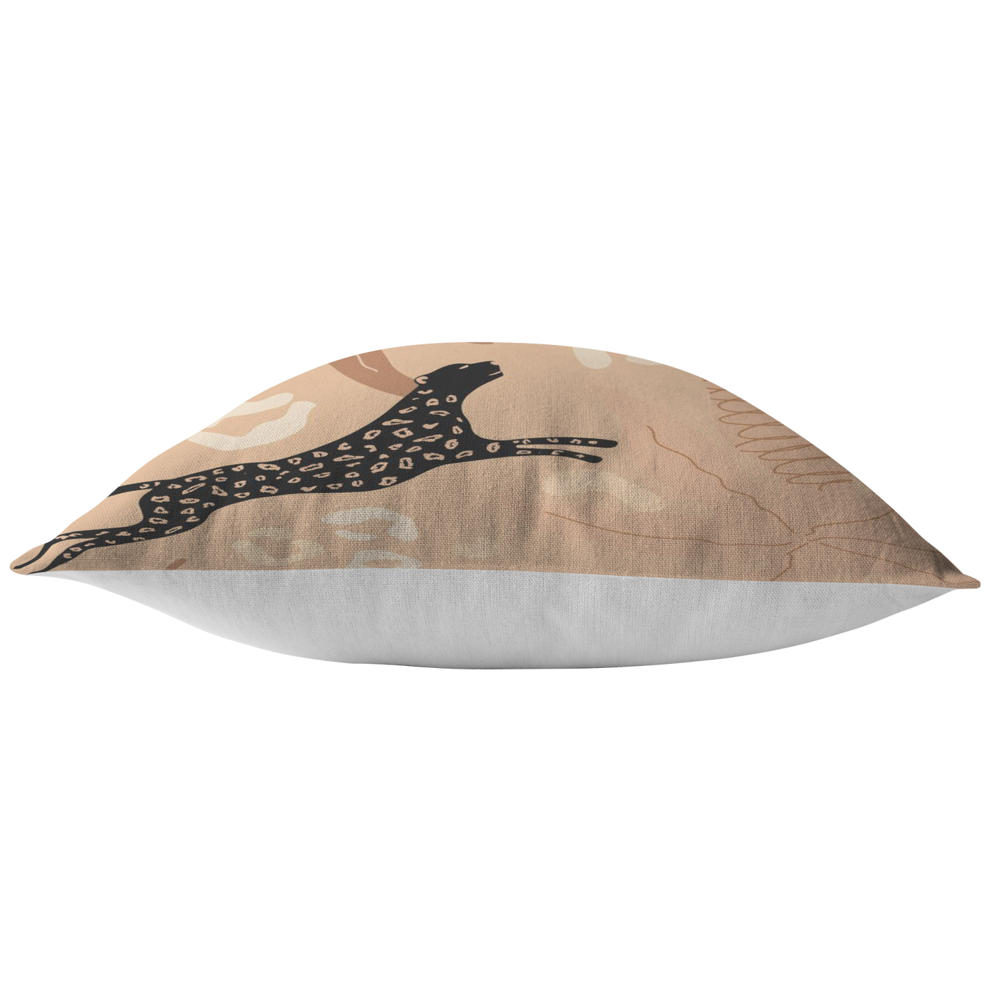 Modern Cheetah Throw Pillow | Black Brown Beige Tropcial Jungle Animal Print Earth Tone Neutral Home Decor