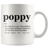 Poppy Definition Mug Gift for Grandpa