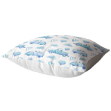 Blue and White Trucks Cars Hearts Stars & Clouds Pillow Cover for Baby Nursery Kids Teen Boy Bedroom