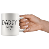 Mommy and Daddy Est 2021 Matching Mug Set