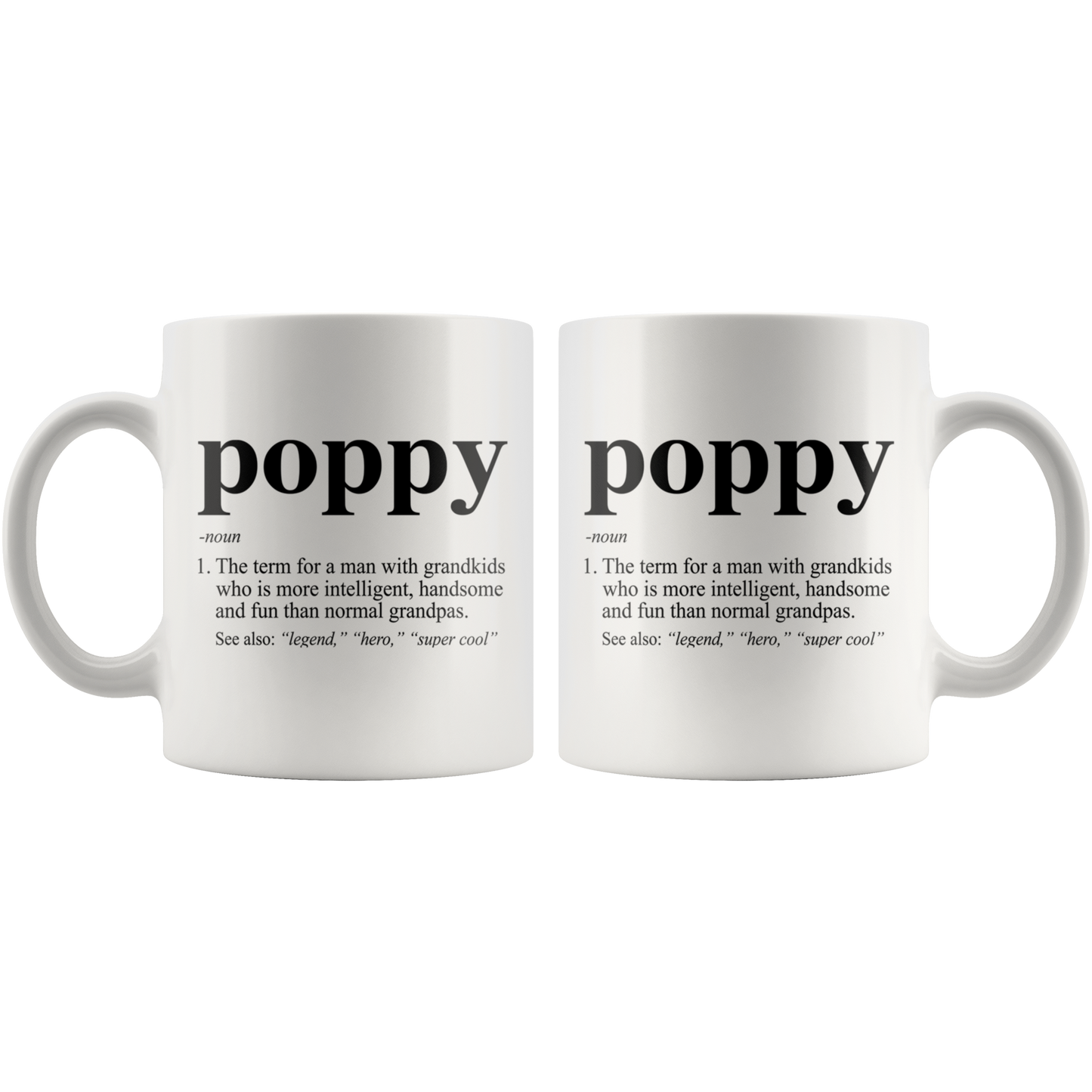 Poppy Definition Mug Gift for Grandpa