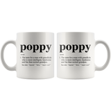 Poppy Definition Mug Gift for Grandpa