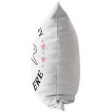 Easter Bunny Stop Here Stuffed Throw Pillow or Zip Pillow Cover