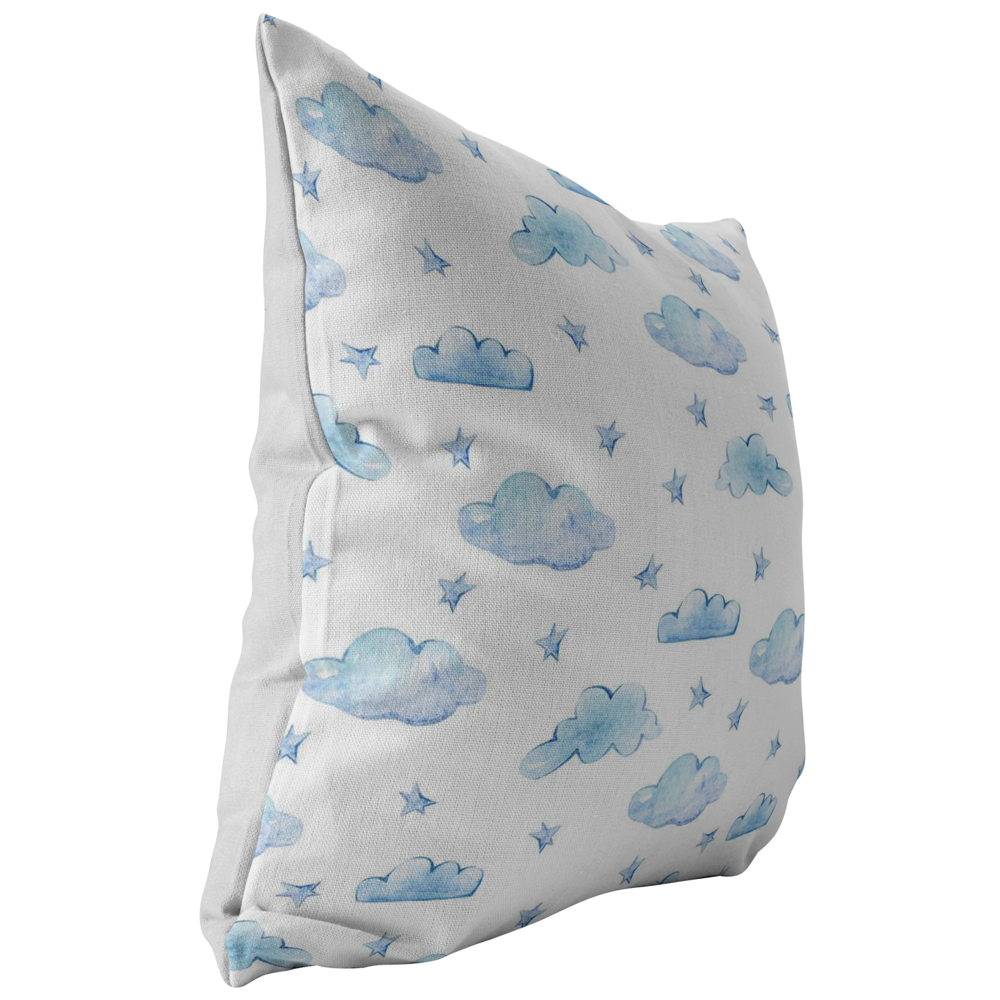 Blue and White Cloud Pillow or Zip Cover | Cloud Theme Baby Shower Decor | Cloud Nursery Baby Room | Pillow for Kids Girl Boy