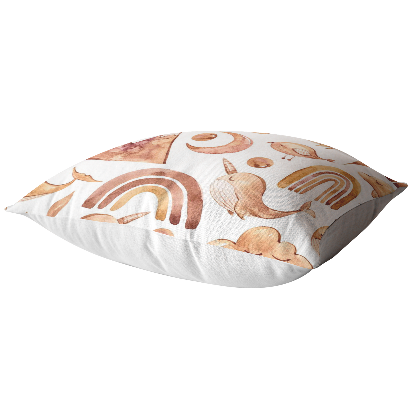 Neutral Boho Pillow Cover | Brown Beige Unisex Nursery Decor
