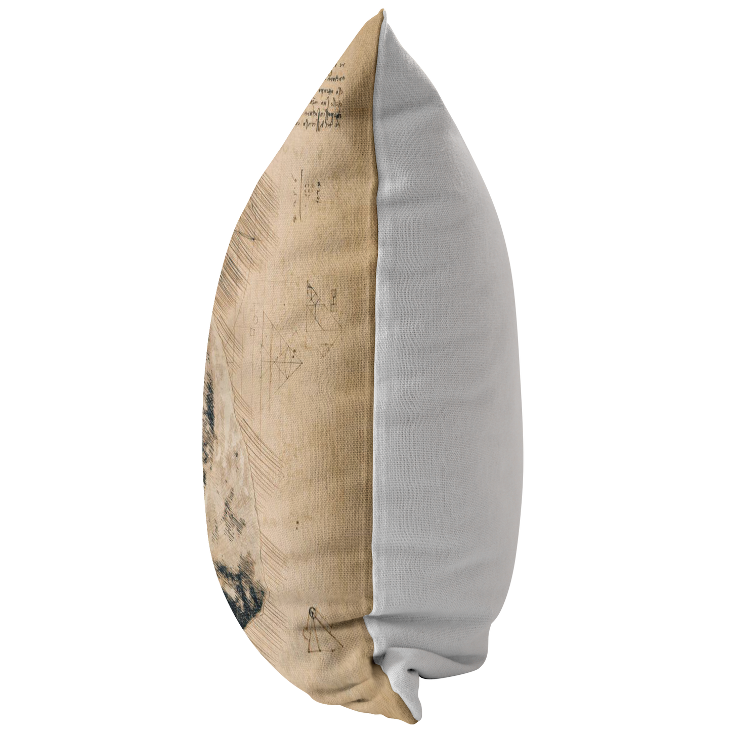 Cat Pillow | Rustic Renaissance Sketch Drawing Antique Style Throw Pillow or Zip Cover | Earth Tone Beige Brown Living Room Decor