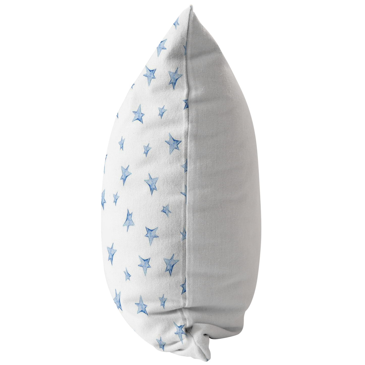 White and Light Blue Stars Pillow Cover | Nursery Decor