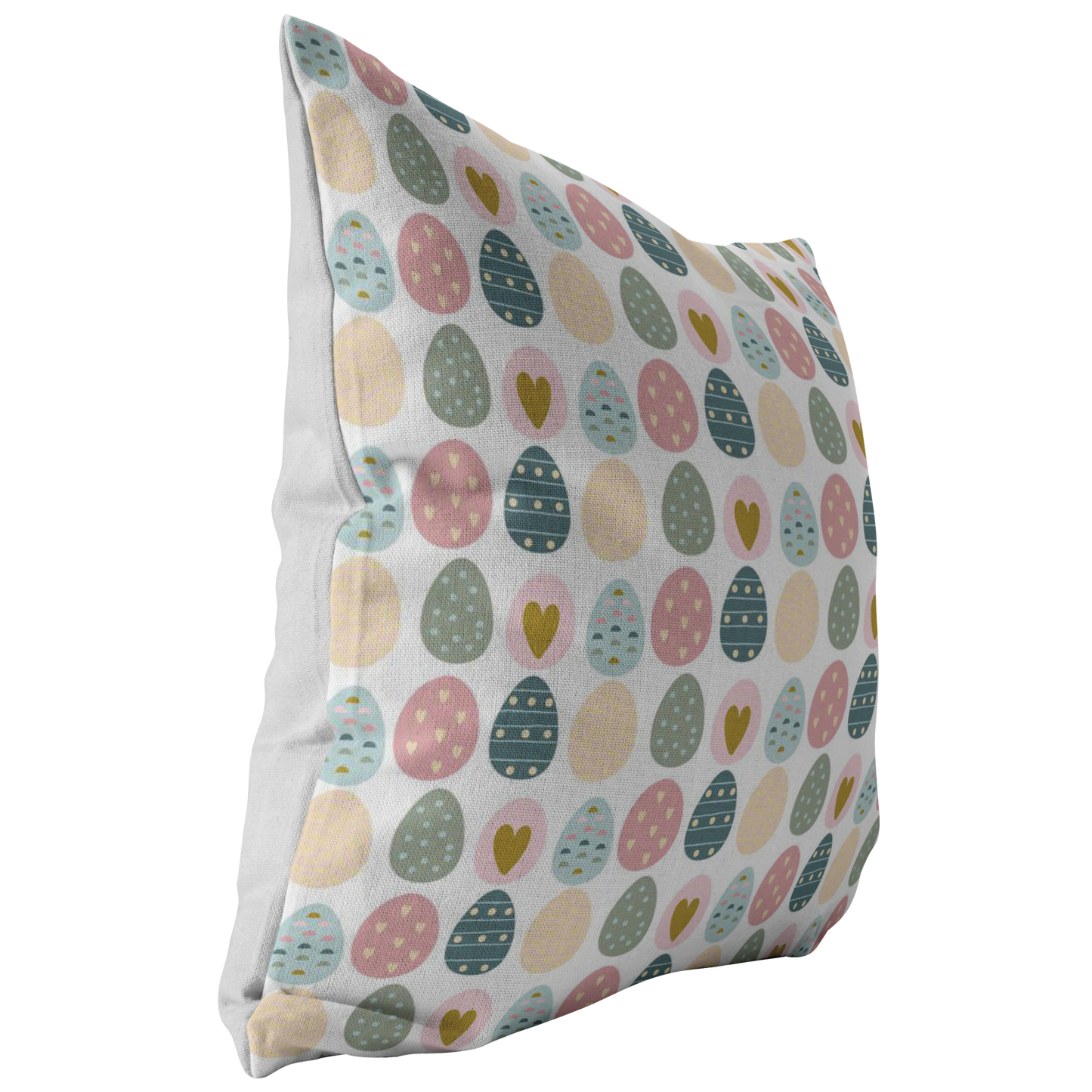 Easter Eggs Pillow Cover | Pink Blue Green Yellow Cheerful Spring Home Decor