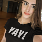 T Shirt That Says Yay Fun Cute Positive Happy T-Shirt for Women