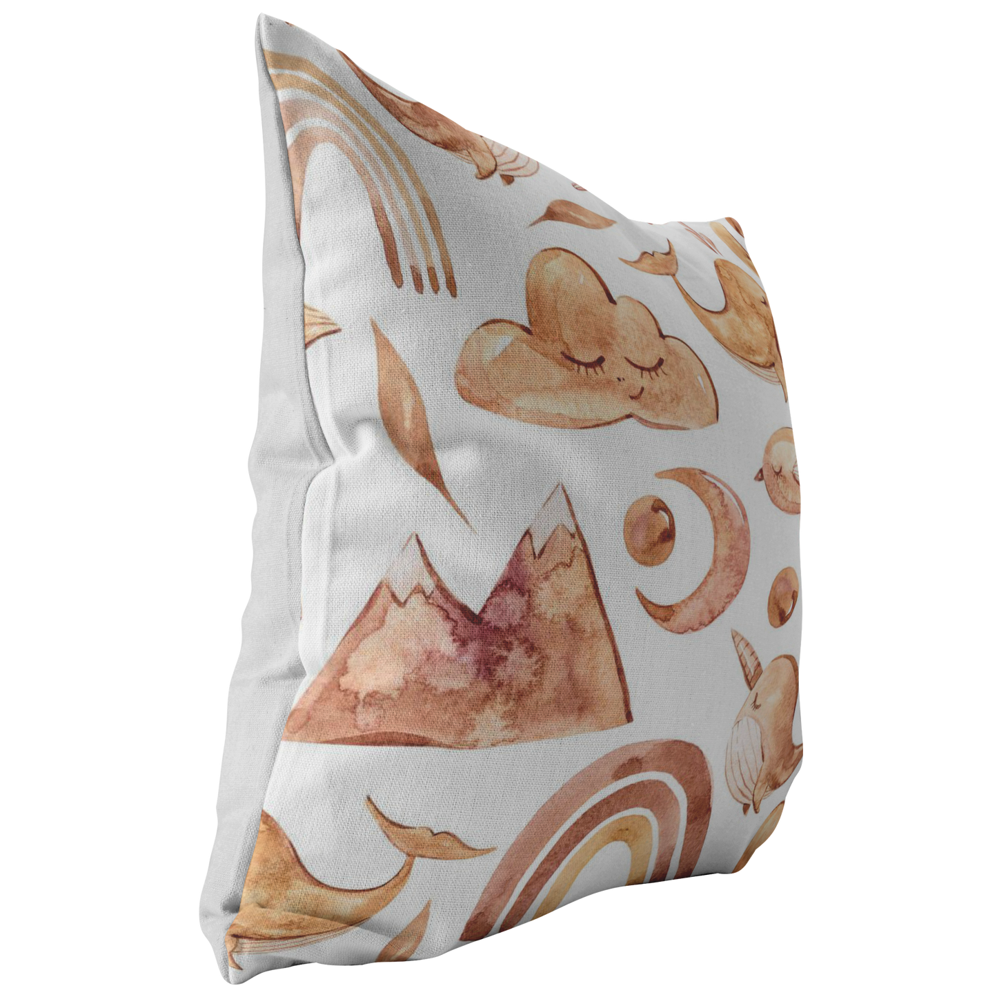 Neutral Boho Pillow Cover | Brown Beige Unisex Nursery Decor